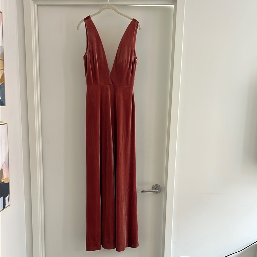 Jenny Yoo - Logan English Rose Velvet Long Dress